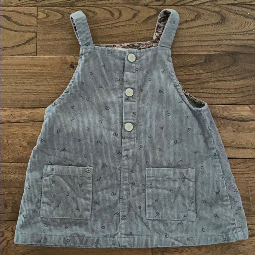 Zara corduroy overall dress size 12/18months